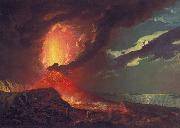 Joseph wright of derby Vesuvius in Eruption, with a View over the Islands in the Bay of Naples Spain oil painting artist